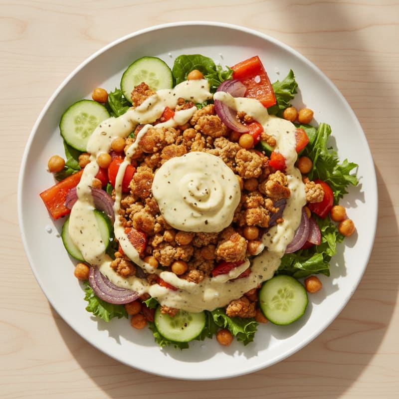 Ground Turkey Salad with Roasted Vegetables