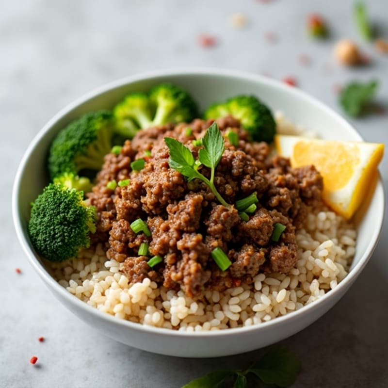 Ginger-Garlic Beef and Broccoli Rice Bowl