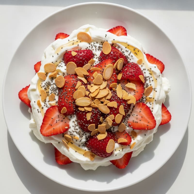 Greek Yogurt Protein Parfait with Berries and Chia Seeds