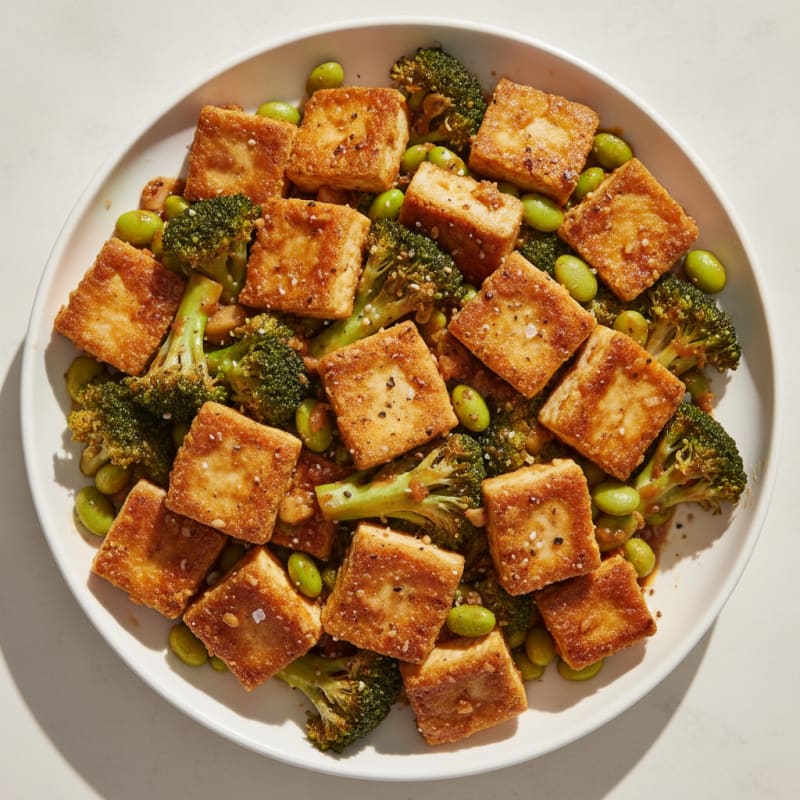 Sesame Tofu and Broccoli Stir-Fry