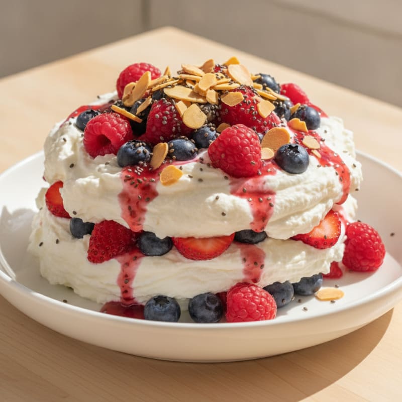 Greek Yogurt Protein Parfait with Mixed Berries