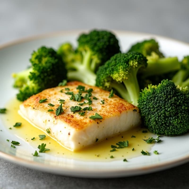 Lemon-Herb Baked Cod with Roasted Broccoli