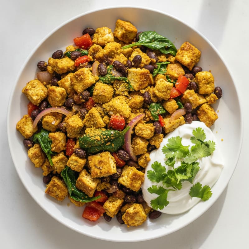 Southwestern Tofu Scramble with Black Beans