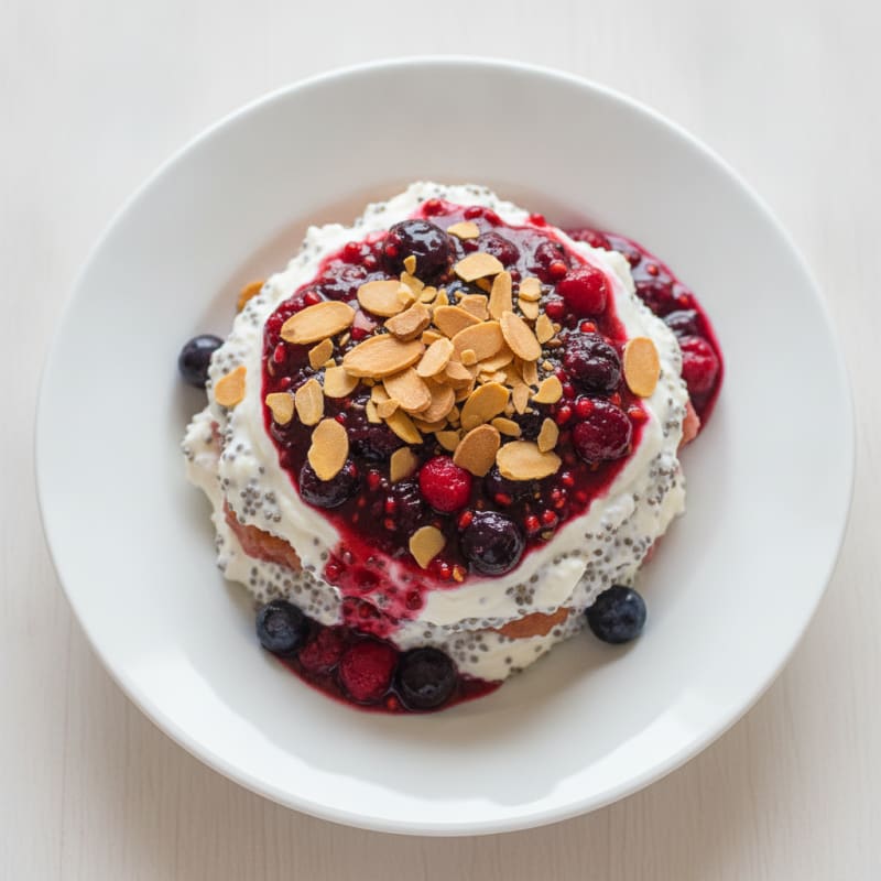 Chia Seed Yogurt Parfait with Berry Compote