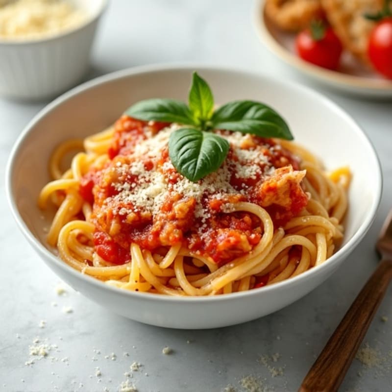 Lean Ground Chicken Tomato Basil Pasta