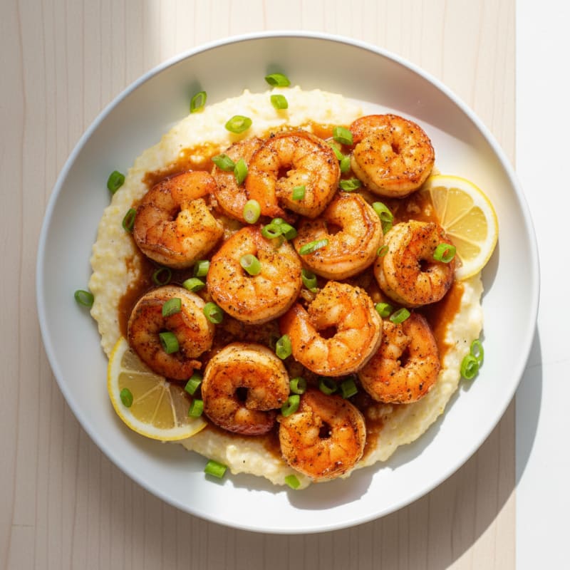 Zesty Cajun Shrimp with Creamy Grits