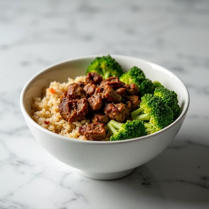 Ginger-Garlic Beef and Broccoli Rice Bowl