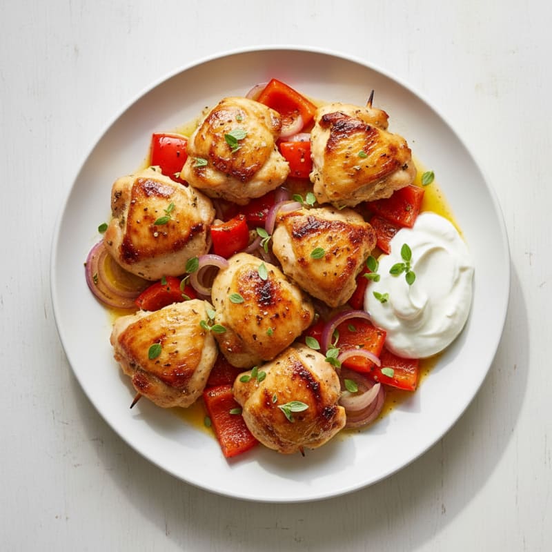 Greek Lemon-Herb Chicken Kontosouvli
