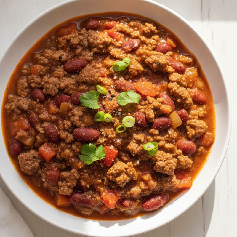 Hearty Slow Cooker Beef Chili