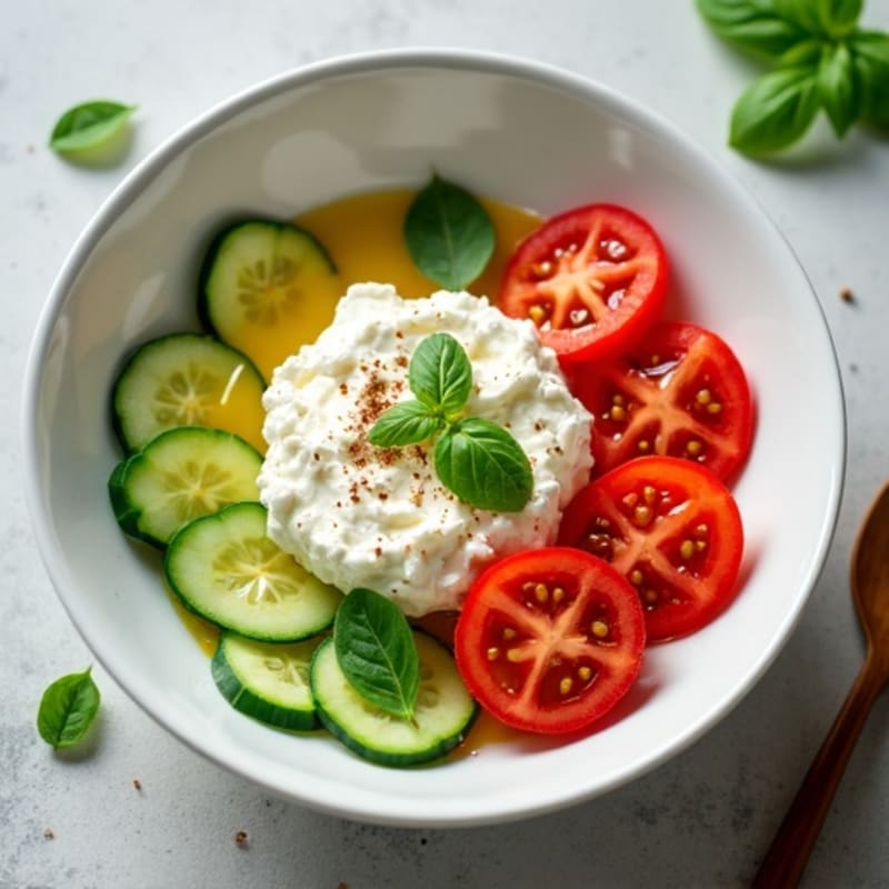 Savory Cottage Cheese Bowl with Fresh Tomatoes