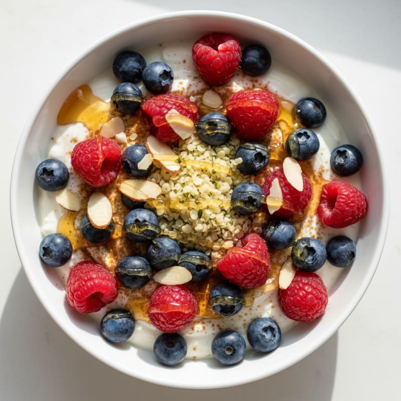 High-Protein Greek Yogurt Berry Bowl