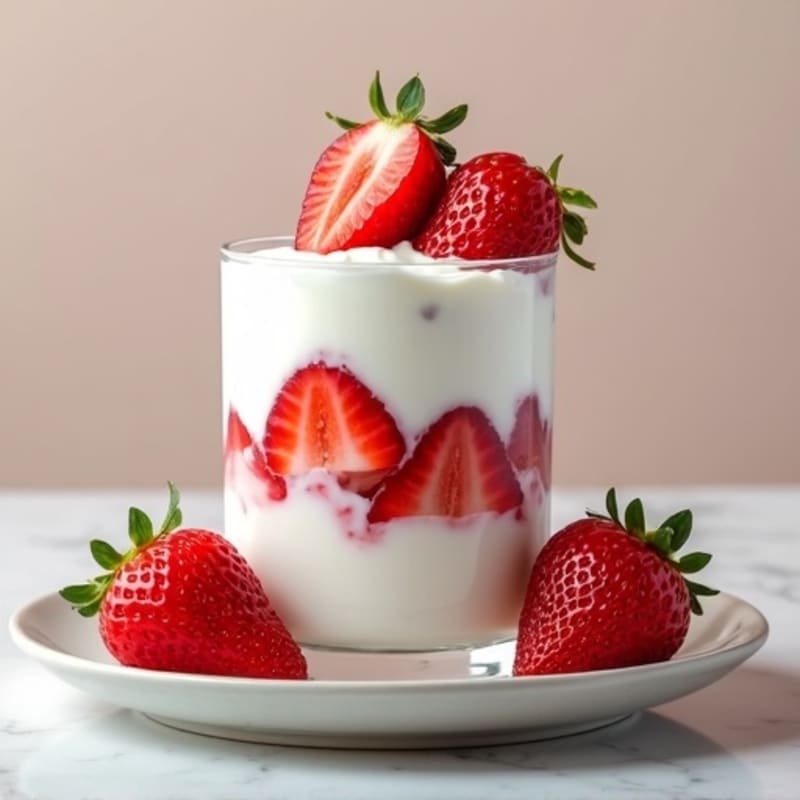 Fresh Strawberry Whipped Coconut Cream Parfait