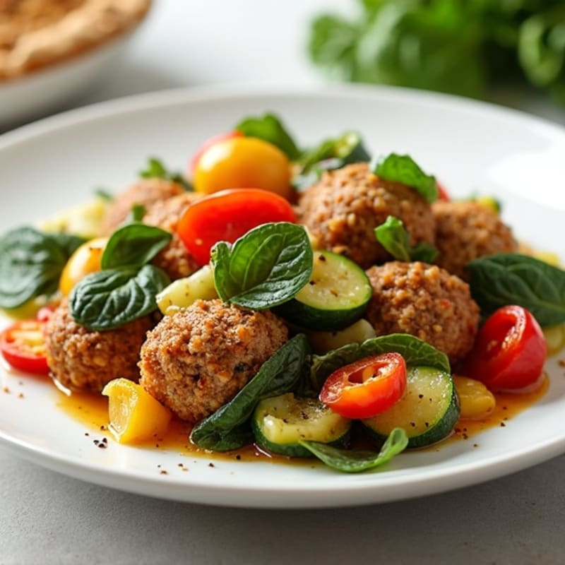 Savory Ground Turkey and Crispy Vegetable Skillet