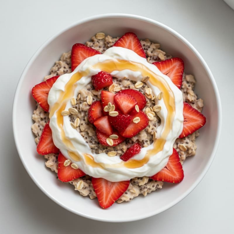 Strawberry Shortcake Overnight Oats