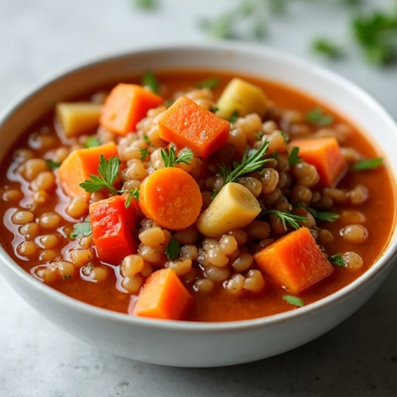 Herb-Spiced Lentil Stew with Garlic