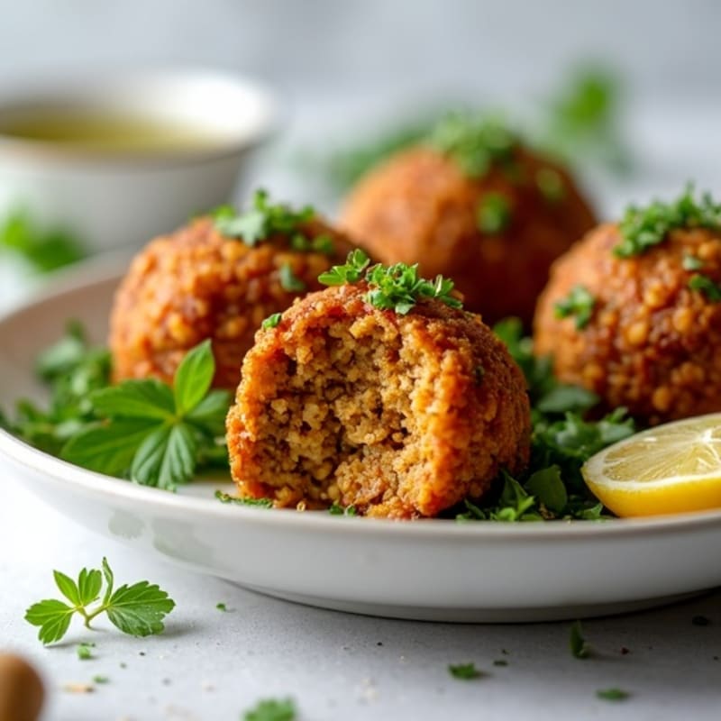 Crispy Lentil Meatballs with Fresh Herbs