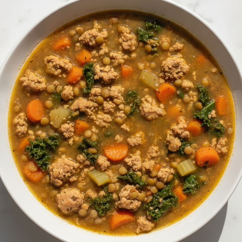 Lentil and Vegetable Stew with Turkey