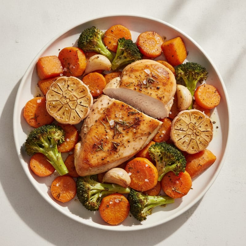 Herb-Roasted Chicken with Roasted Vegetables