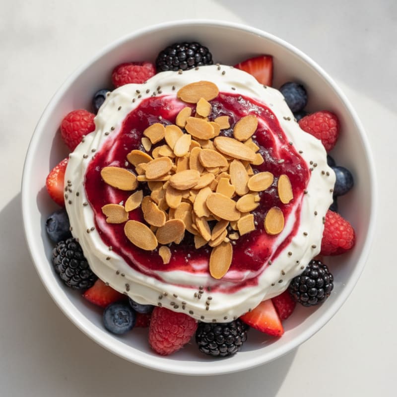 Creamy Greek Yogurt Protein Parfait with Mixed Berries