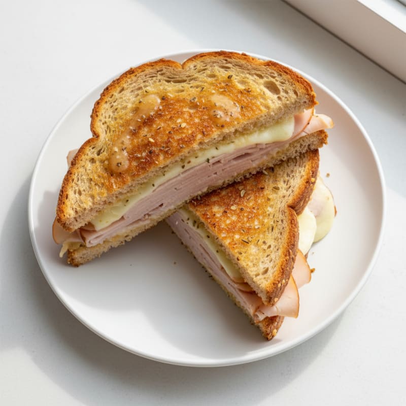 Golden Triple-Decker Grilled Cheese