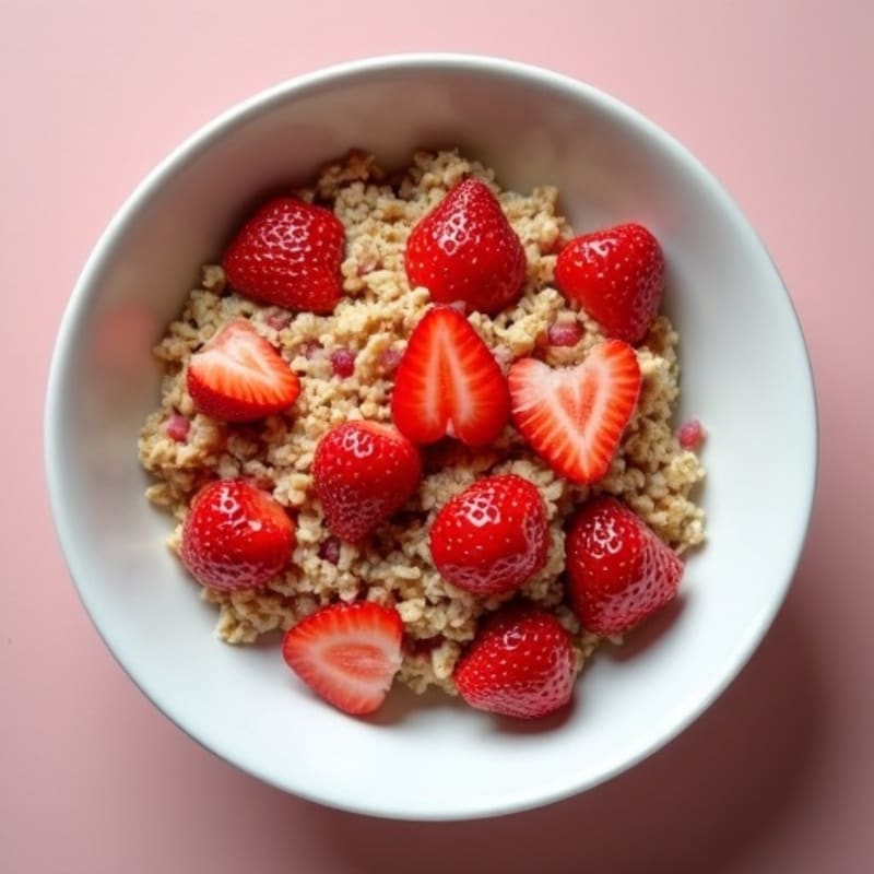 Protein-Packed Strawberry Baked Oatmeal with Creamy Greek Yogurt