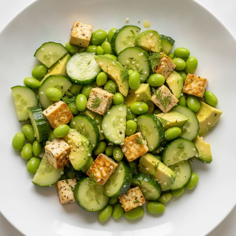 Cucumber Avocado Salad with Lemon-Dill Dressing