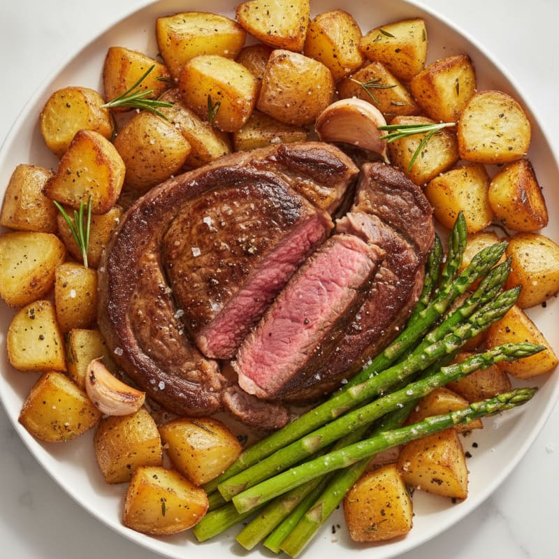 Pan-Seared Steak with Roasted Potatoes