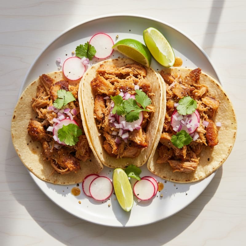 Crispy Slow-Cooked Pork Carnitas Tacos
