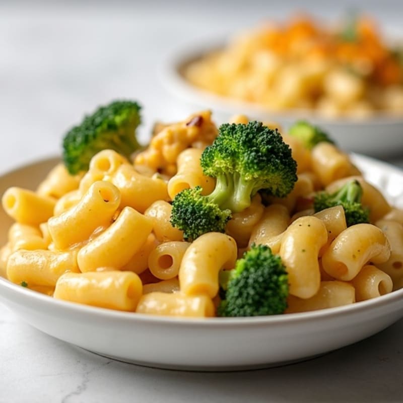 Chicken and Broccoli Creamy Baked Mac and Cheese