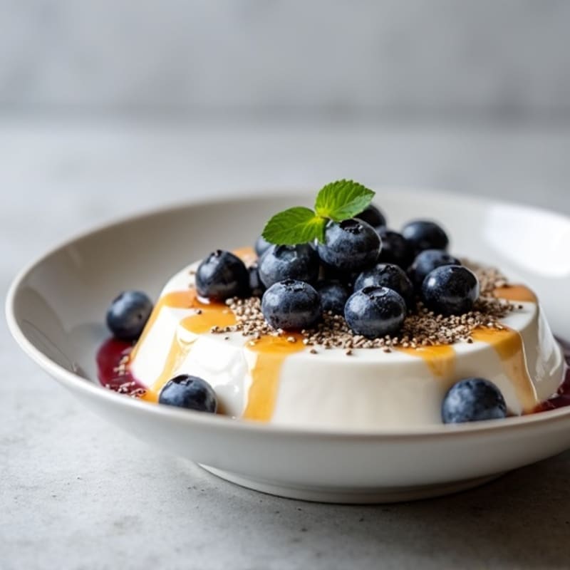 Silky Greek Yogurt Protein Pudding with Chia Seeds
