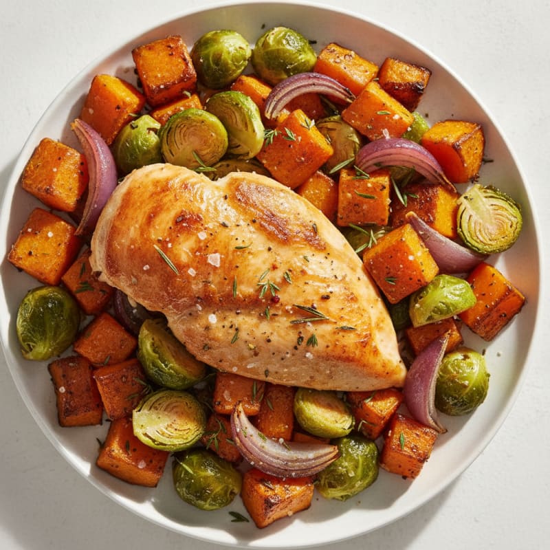 Herb-Roasted Chicken with Roasted Vegetables