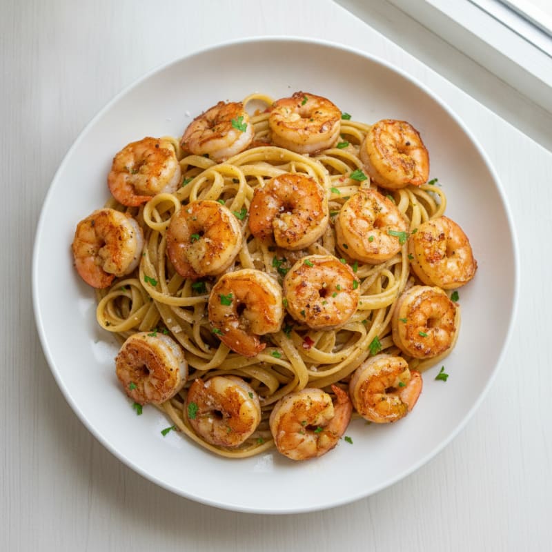 Garlic Butter Shrimp Scampi with Linguine