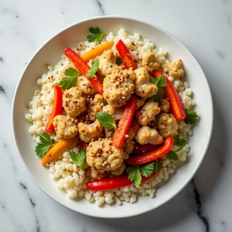 Cauliflower Rice Chicken Stir-Fry
