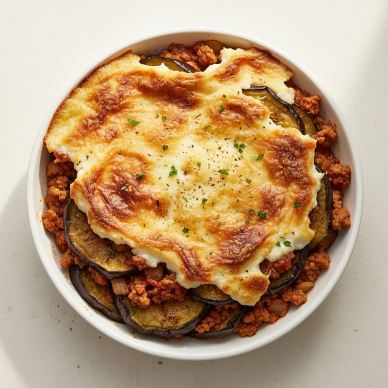 Lamb and Eggplant Moussaka with Béchamel