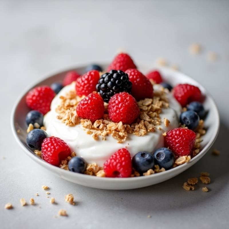 Protein-Packed Greek Yogurt Berry Crumble