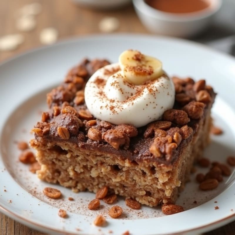 Creamy Chocolate Swirl Protein Baked Oats