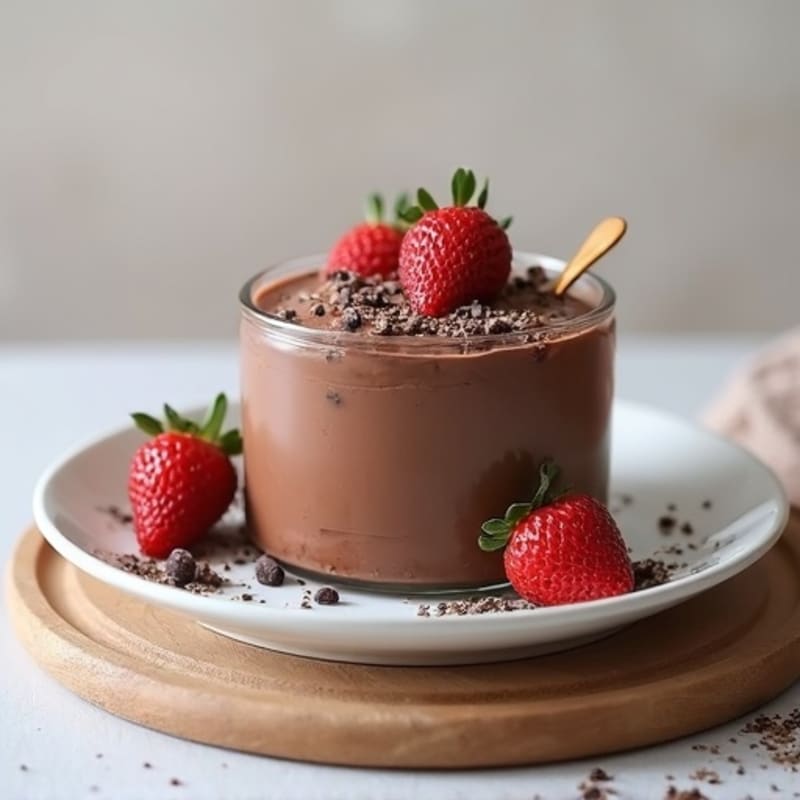 Chocolate Protein Mousse with Chia Seeds
