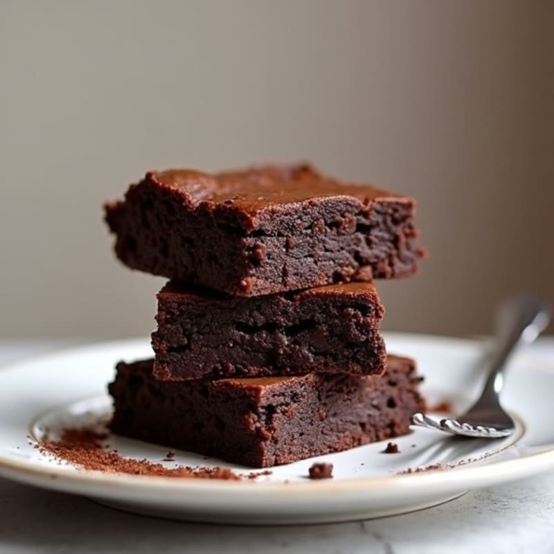 Fudgy Black Bean Brownies with Dark Chocolate