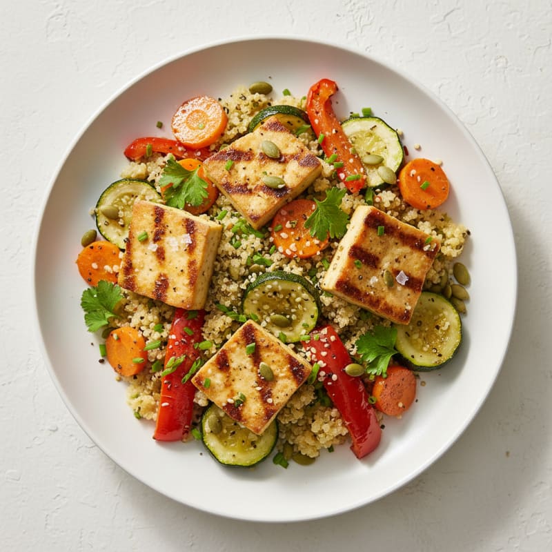 Lemon Herb Quinoa with Roasted Vegetables