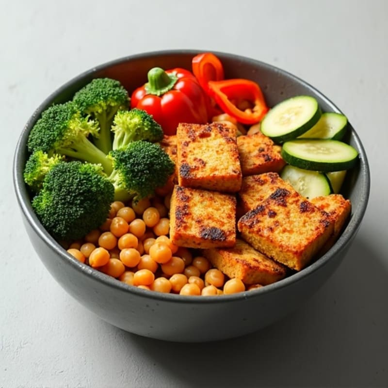 Crispy Tofu & Roasted Vegetable Buddha Bowl