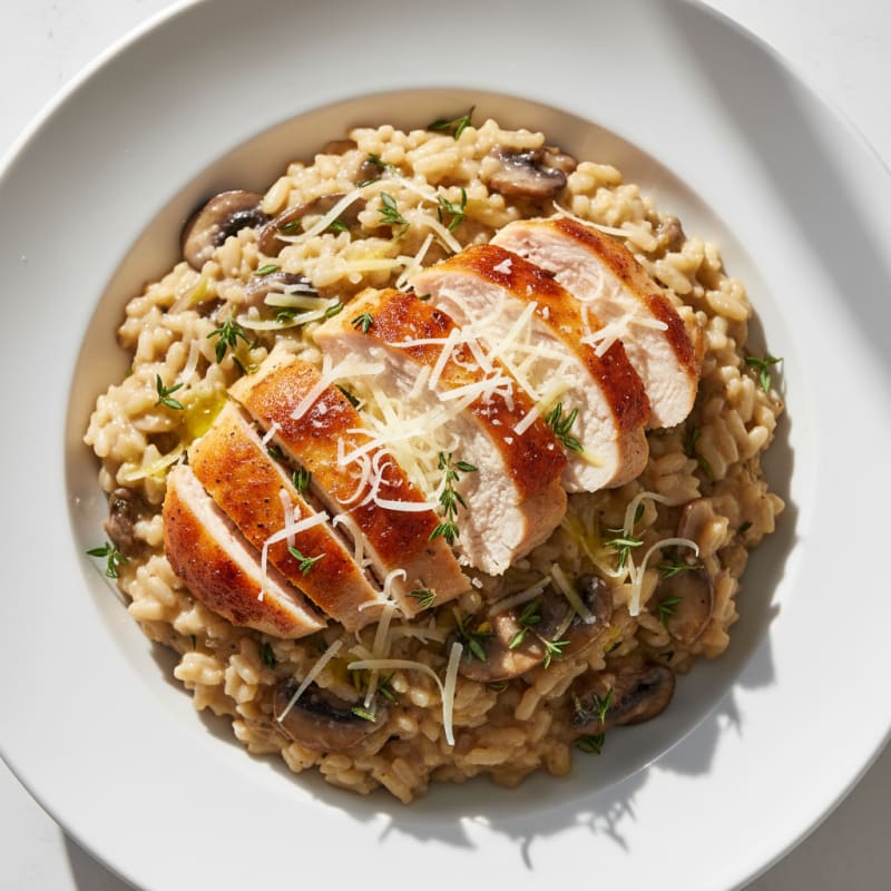 Creamy Mushroom Risotto with Parmesan