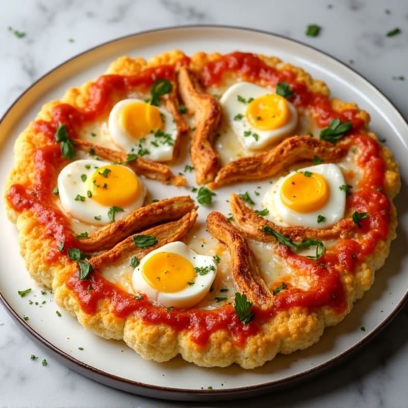 Crispy Buffalo Chicken Cauliflower Crust Pizza