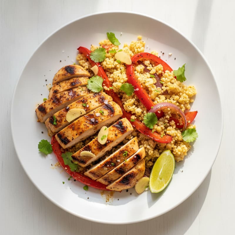 Indian Spiced Chicken with Cauliflower Rice