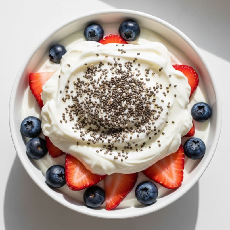 Creamy Greek Yogurt Protein Parfait with Mixed Fruit
