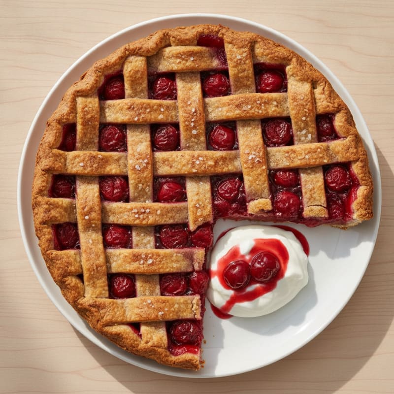 Classic Cherry Lattice Pie