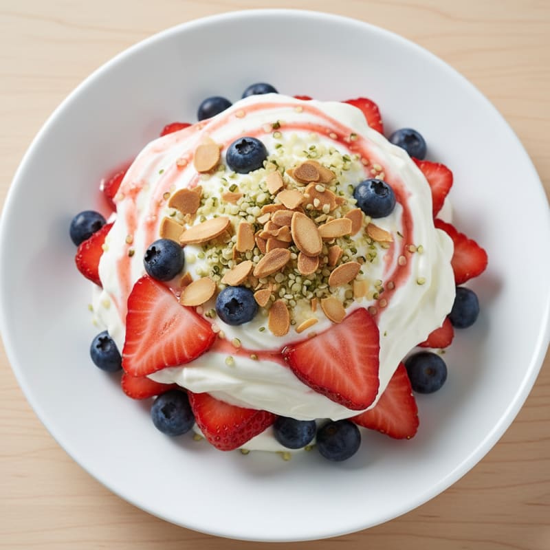 Greek Yogurt Protein Parfait with Mixed Berries