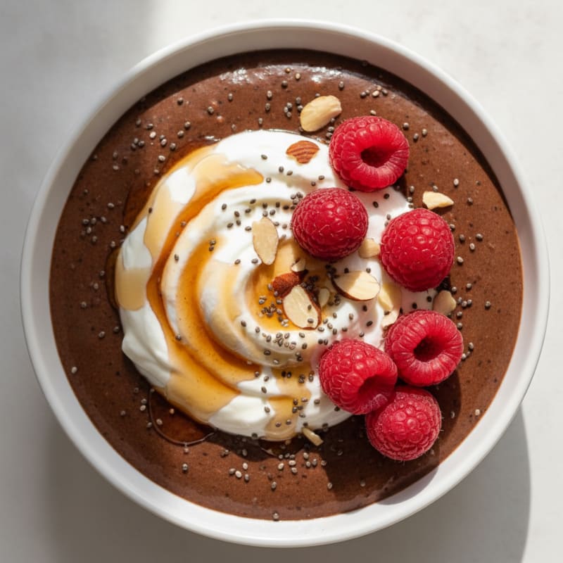 Silky Chocolate Protein Pudding with Greek Yogurt