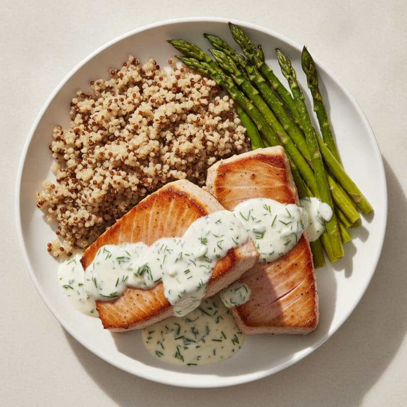 Pan-Seared Tuna with Lemon-Dill Sauce