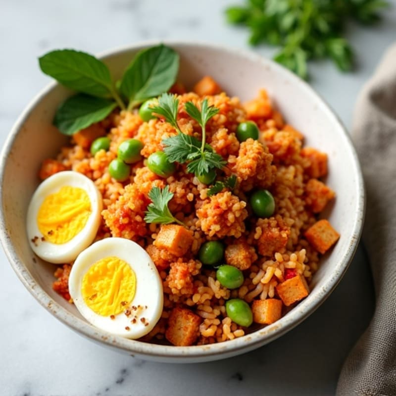 Crispy Cauliflower Rice Kimchi Stir-Fry