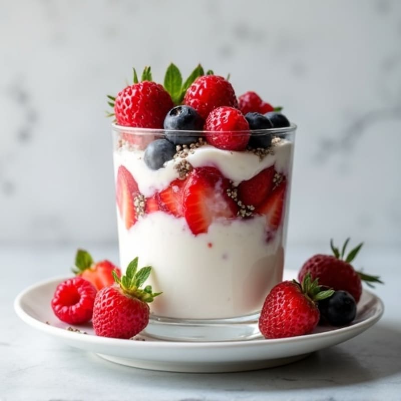 Creamy Greek Yogurt Protein Parfait with Mixed Berries